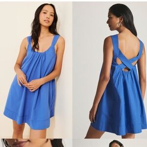 Maeve by Anthropologie Cross Back Mini Dress
